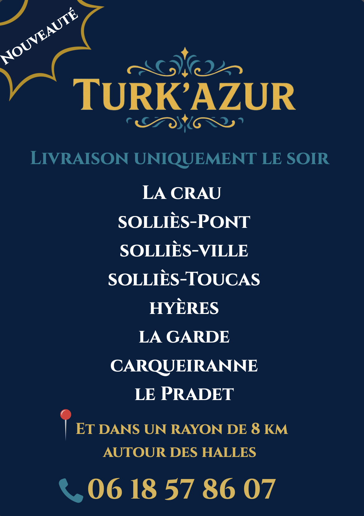 kebab hyères livraison - Zone de chalandise